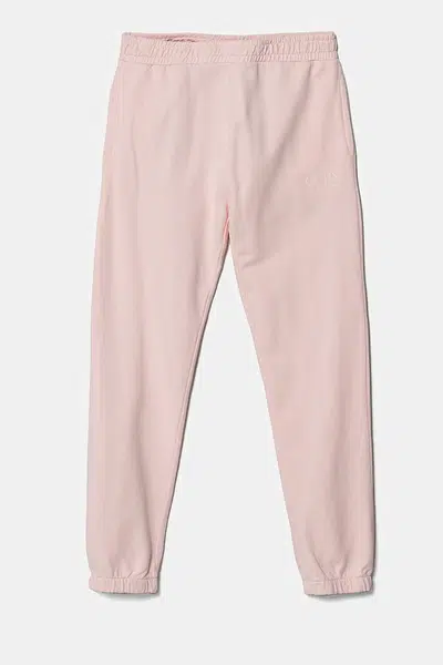 Dětské bavlněné tepláky Guess růžová barva, J5RQ12 KAD74