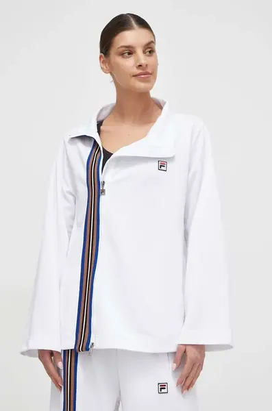 Mikina Fila dámská, bílá barva, s aplikací, TW411146