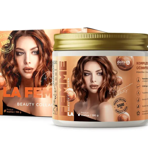 DELTA La Femme Beauty Collagen příchuť malina 196 g