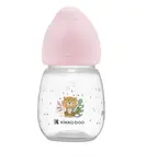 KikkaBoo Kojenecká láhev 3m+ Savanna Pink 180 ml