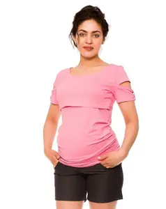 bemaamaa Těhotenské kraťasy Jeans Crush, černé, vel. XL