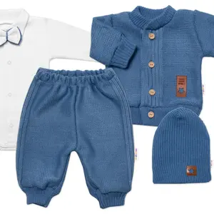 Baby Nellys 5D pletená sada, Boy - modrá, 62
