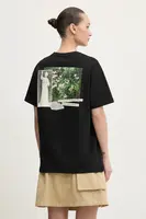 Bavlněné tričko Vans černá barva, VN000MCGBLK1