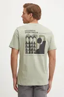 Bavlněné tričko Columbia Explorers Canyon zelená barva, s potiskem, 2036451.