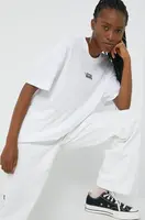 Bavlněné tričko Vans bílá barva