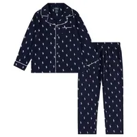 Dětské bavlněné pyžamo Polo Ralph Lauren tmavomodrá barva