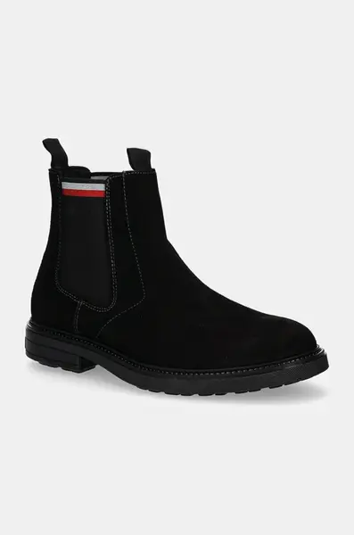 Semišové kotníkové boty Tommy Hilfiger HILIFGER OUTDOOR SUEDE CHELSEA