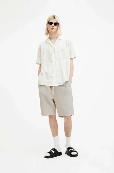 Šortky s příměsí lnu AllSaints HANBURY