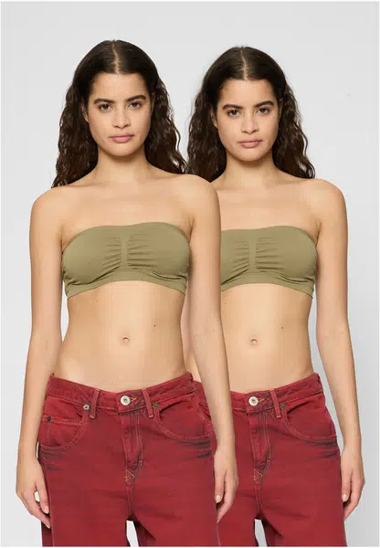 Women's bras Bandeau 2-Pack khaki+khaki