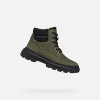 Tmavě zelená chlapecká kotníková obuv Geox Kiddartah WPF - Kluci