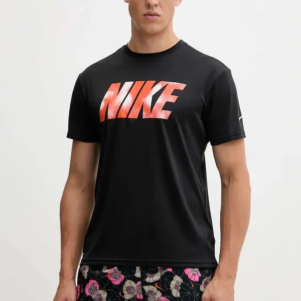 Plavecké tričko Nike černá barva, NESSF569