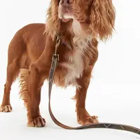 Vodítko pro psa Barbour Reflective Tartan Dog 100 cm zelená barva