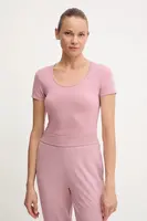 Tričko HUGO TWIN T-SHIRT RN 2-pack dámské, tmavomodrá barva, 50545688