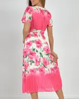 Resti Women's pleated floral midi dress