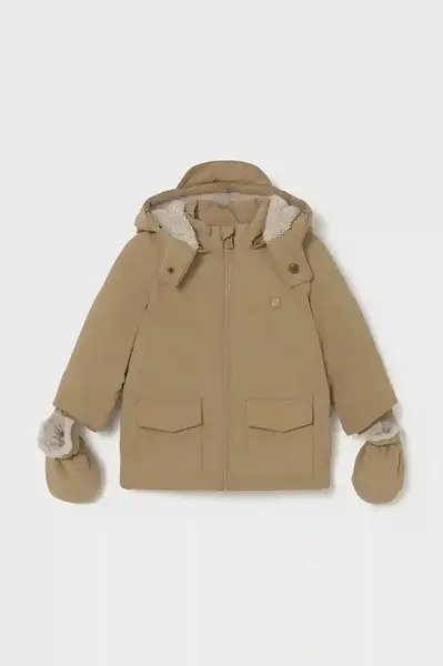 Kojenecká bunda Mayoral hnědá barva, 2421