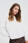 Marisse WOMEN'S SWEATSHIRT Z-BL-4817 OFF WHITE