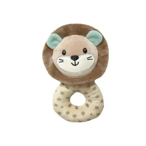 Tulilo Plyšové chrastítko Lvíček, 18 cm - béžová