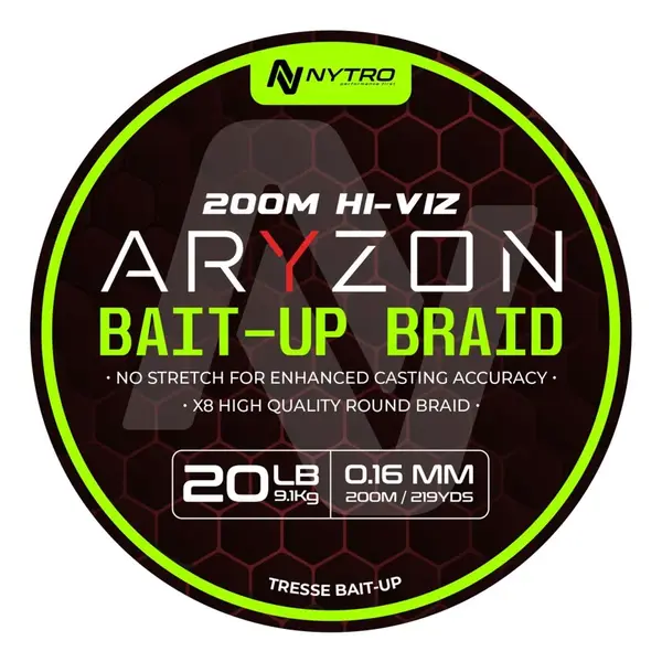 Nytro splétana šňůra aryzon hiviz bait-up braid 200 m 0,16 mm 9,1 kg