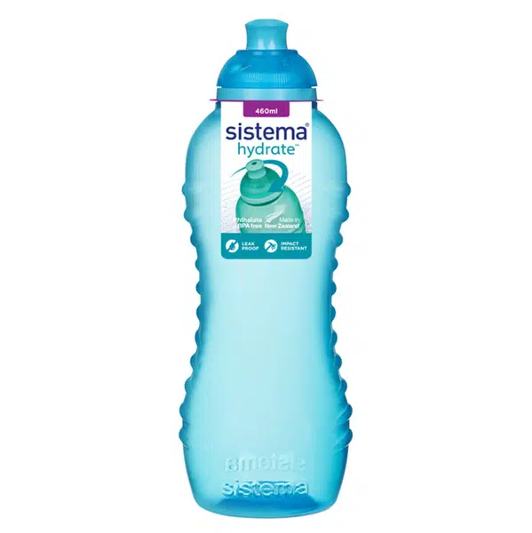 SISTEMA Hydrate Láhev Squeeze Twist ‘n’ Sip modrá 460 ml
