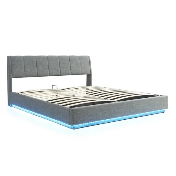 [en.casa] LED ČALOUNĚNÁ POSTEL Tröstiar