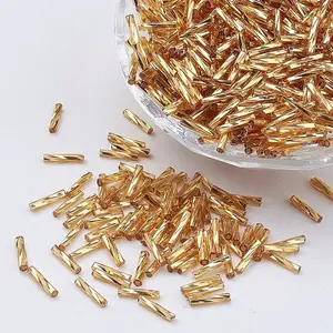Glass Twisted Bugle Beads