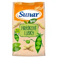 SUNAR Dětské křupky hráškové lusky BIO 45 g