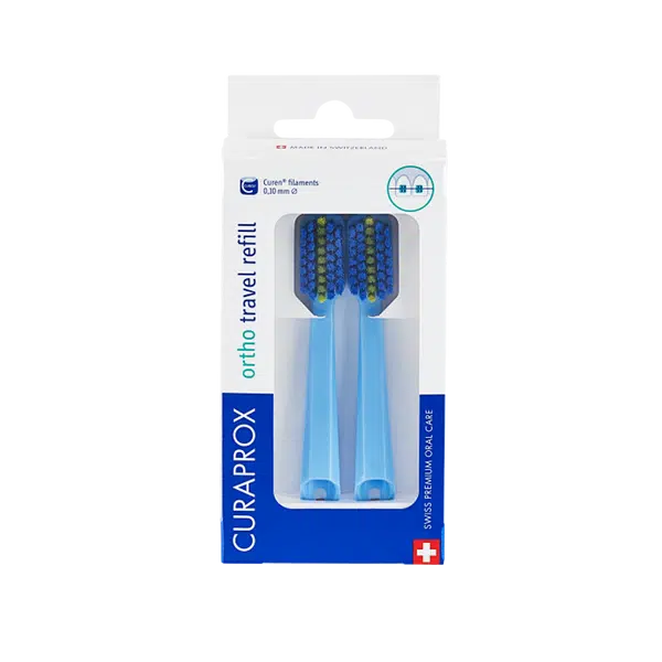CURAPROX CS 5460 Travel set Ortho Náhradní hlavice Modrý 2 kusy