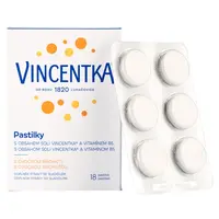VINCENTKA Pastilky ovocné 18 pastilek