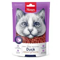 WANPY Soft duck jerky strips pro kočky 80 g