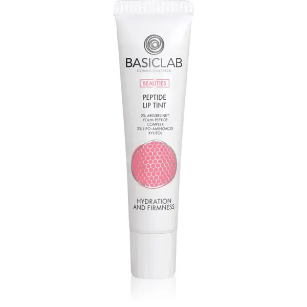 BasicLab Dermocosmetics Beauties lesklý balzám na rty s peptidy odstín 220 Rosy 15 ml