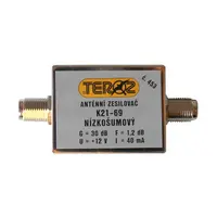 Anténní zesilovač TEROZ 453X, UHF, G30dB, F1,2dB, U100dBµV, F-F