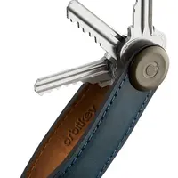 Klíčenka Orbitkey Crazy Horse Marine Blue with Blue Stitching