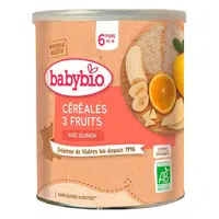 BABYBIO Nemléčná ovocná kaše 3 druhy ovoce 220 g