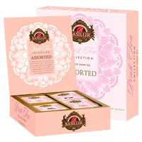 BASILUR Gift Pink Tea Assorted přebal variace zelených čajů 40 gastro sáčků