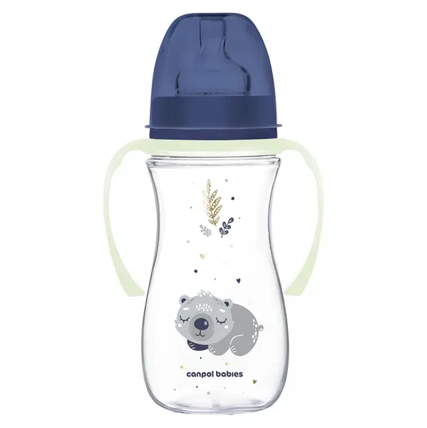 CANPOL BABIES Antikoliková lahev EasyStart sleepy koala modrá 300 ml