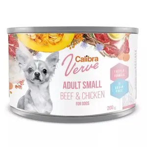 CALIBRA Verve adult small beef&chick konzerva pro malá plemena psů 200 g