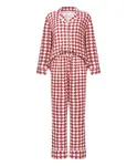 Hunkemöller Pyžamo  jasne červená / biela