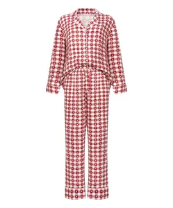 Hunkemöller Pyžamo  jasne červená / biela
