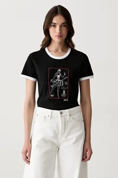 Karl Lagerfeld tričko dámske bavlnené