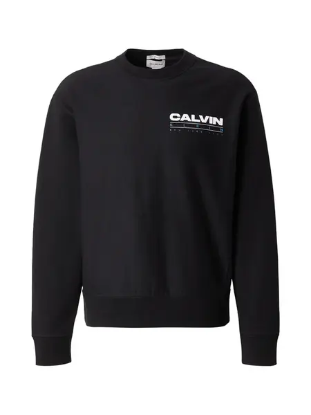 Calvin Klein Jeans Mikina  modrá / čierna / biela