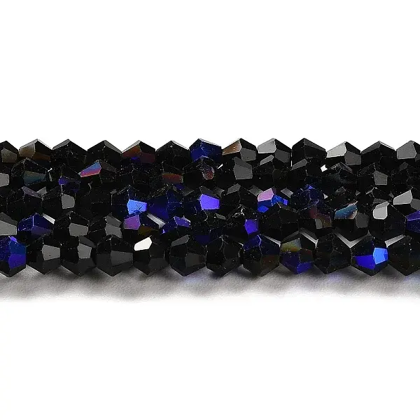 Transparent Electroplate Glass Beads Strands