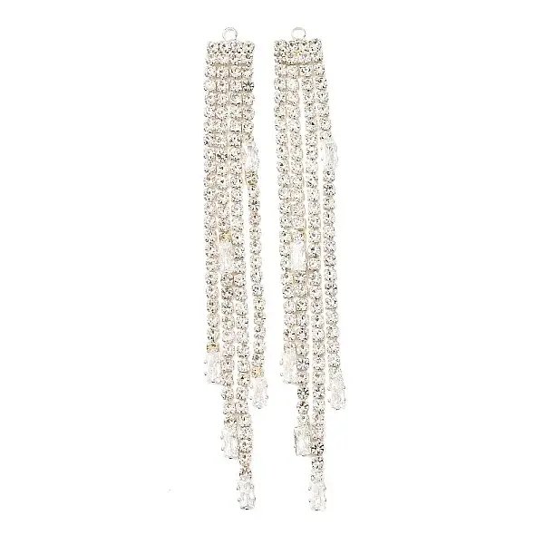 Brass Micro Pave Clear Cubic Zirconia Big Pendants