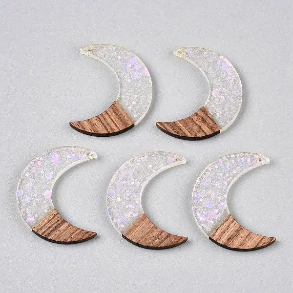 Epoxy Resin & Walnut Wood Pendants