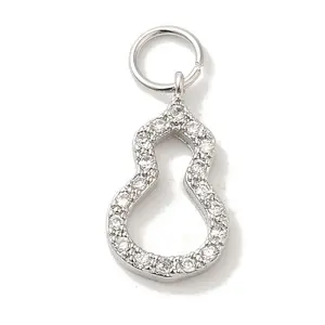 Brass Micro Pave Cubic Zirconia Charms