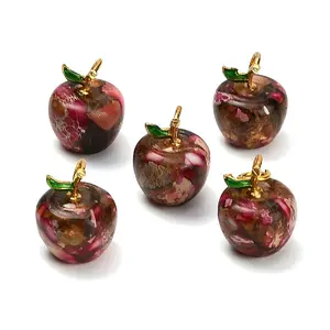 Dyed Synthetic Imperial Jasper Pendants