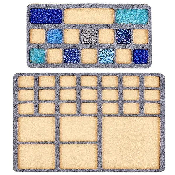 2Pcs 2 Styles Felt Bead Design Boards