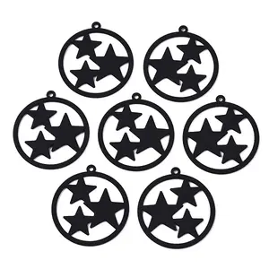 Spray Painted Alloy Pendants