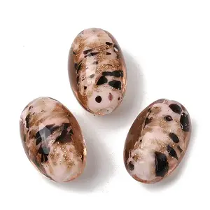 Handmade Gold Sand Lampwork Beads