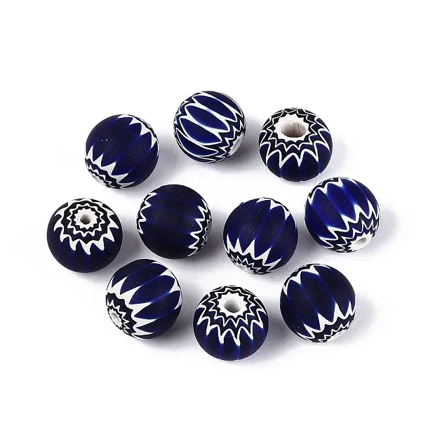 Handmade Millefiori Glass Round Beads
