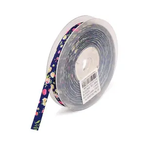 Floral Single-sided Printed Polyester Grosgrain Ribbons